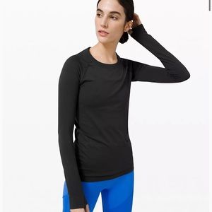 Lululemon Swiftly Tech Long Sleeve Shirt 2.0. Black. Size 8. Light use
